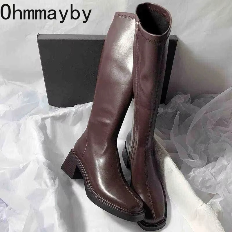 Vintage Thick Heel Women Knee  - огляд і ціна Vintage Fashion Online