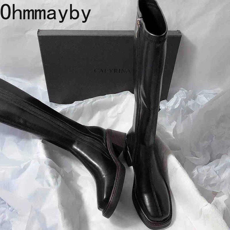 Vintage Thick Heel Women Knee  - огляд і ціна Vintage Fashion Online