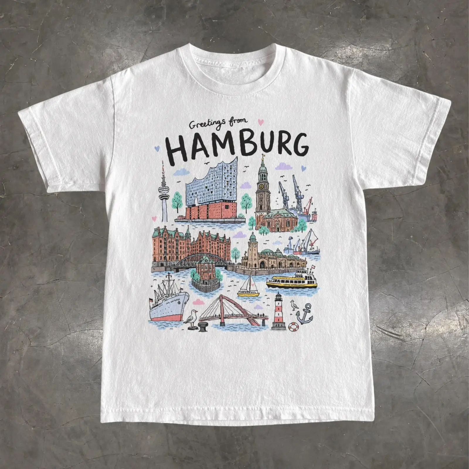 Hamburg Germany T Shirt Elbphi - огляд і ціна Vintage Fashion Hamburg