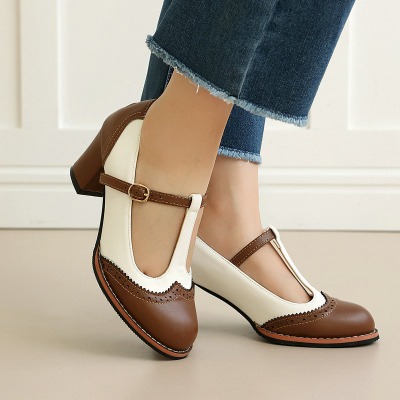 Women's Mary Jane Pumps T-Stra - огляд і ціна Vintage Fashion Online